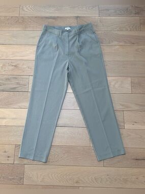 Max Studio Sage Green Straight-Leg Trousers